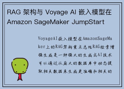 RAG 架构与 Voyage AI 嵌入模型在 Amazon SageMaker JumpStart